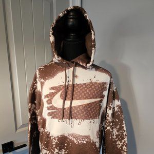 CUSTOM TIE DYE NIKE LOGO PULL OVER SWEATSHIRT Size Medium